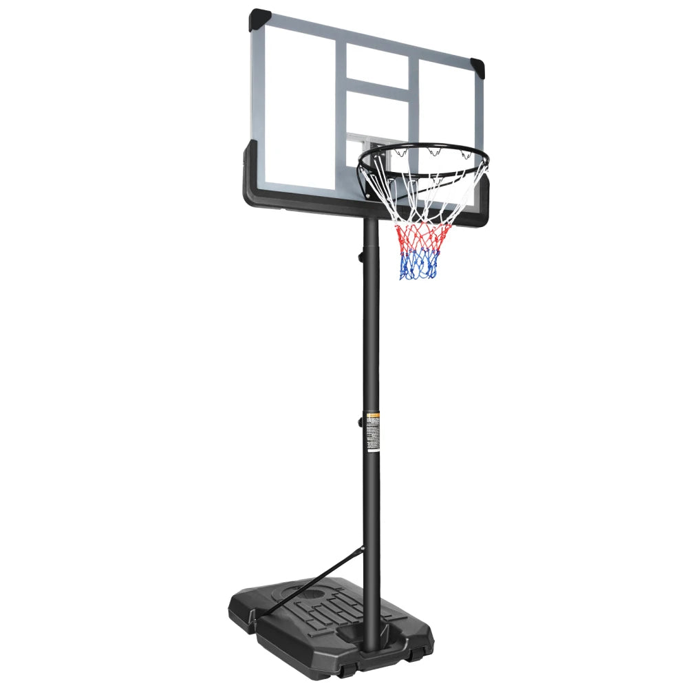Portable Basketball Hoop Backboard System Stand6.6ft-10ft with 44 Inch Wheels for whole family