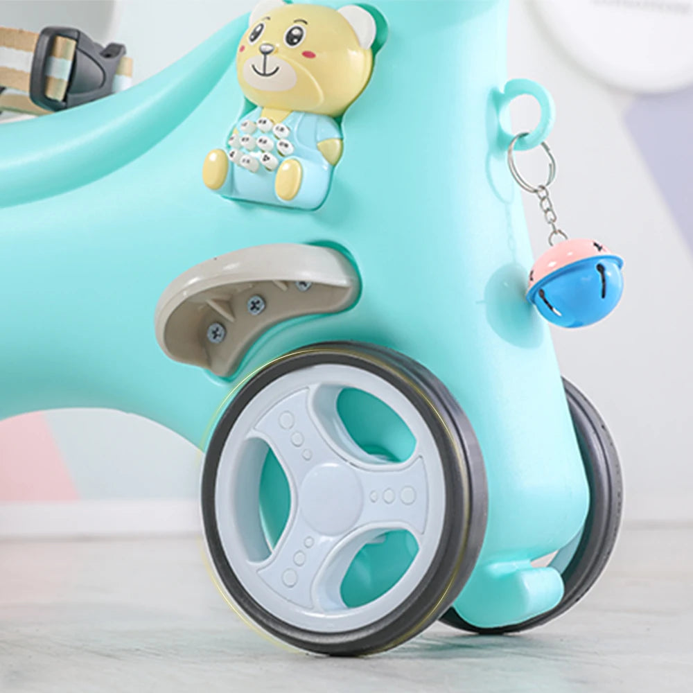 Rocking Horse for Toddlers, Balance Bike Ride On Toys with Push Handle, for Baby Girl or Boy