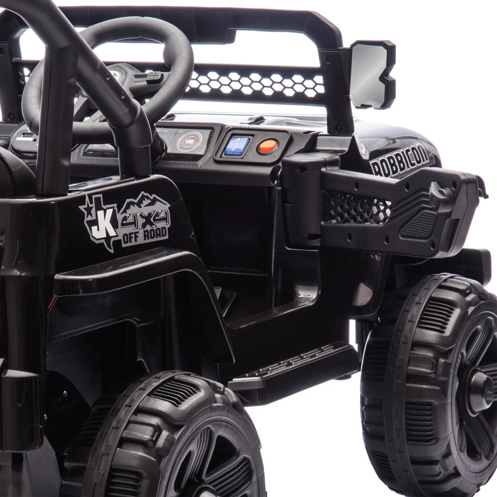 12V Kids Ride On Electric Truck Car W/Parents Control,2WD,Four-wheel suspension,Early education function,Adjustable volume