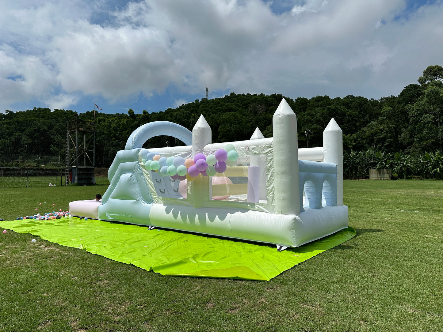 Inflatable Water Sildes, Ball Pool, Jungle Gym, Water Play Equipment With 1100W Air Blower
