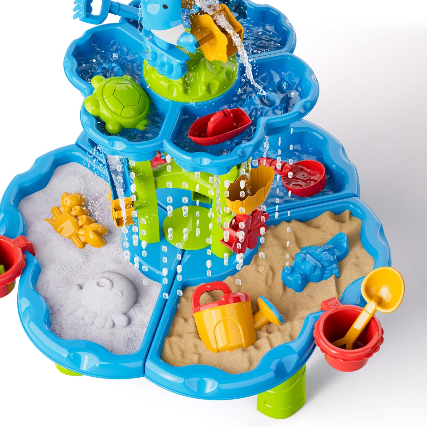 Kids Splash Sand & water table, Splash Tower, Water Table For Kids Beach 4 In1 Table