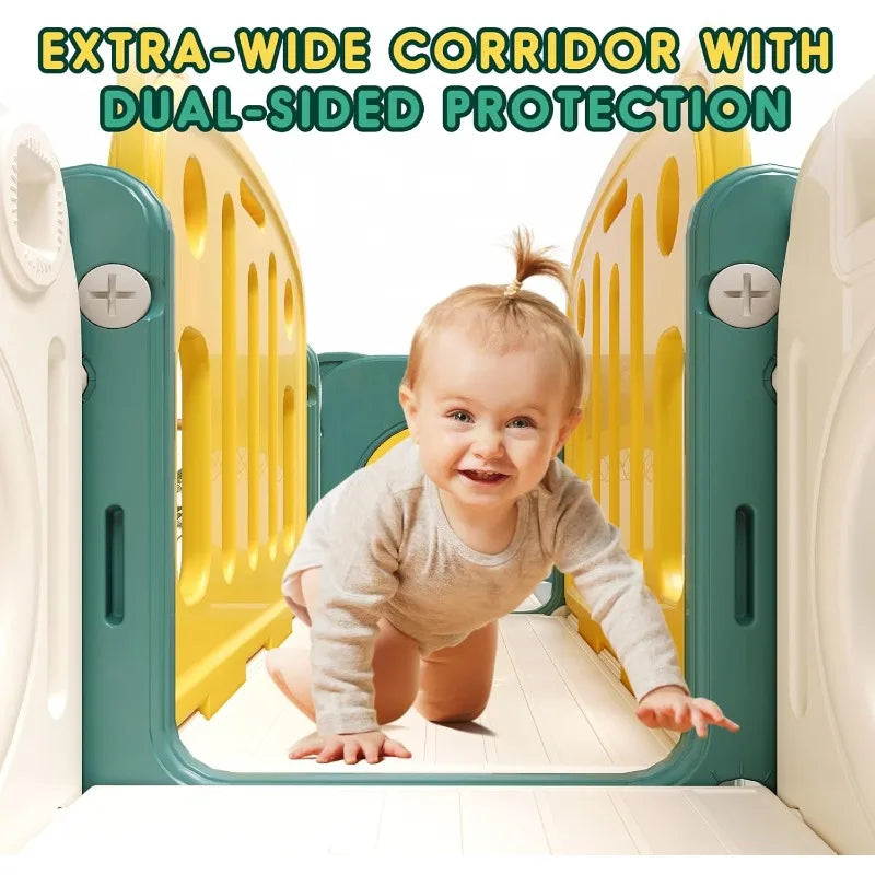 8 in 1 Toddler Slide Set, Toddler Climber Slide PlaySet with Basketball Hoop,Outdoor Indoor Playground