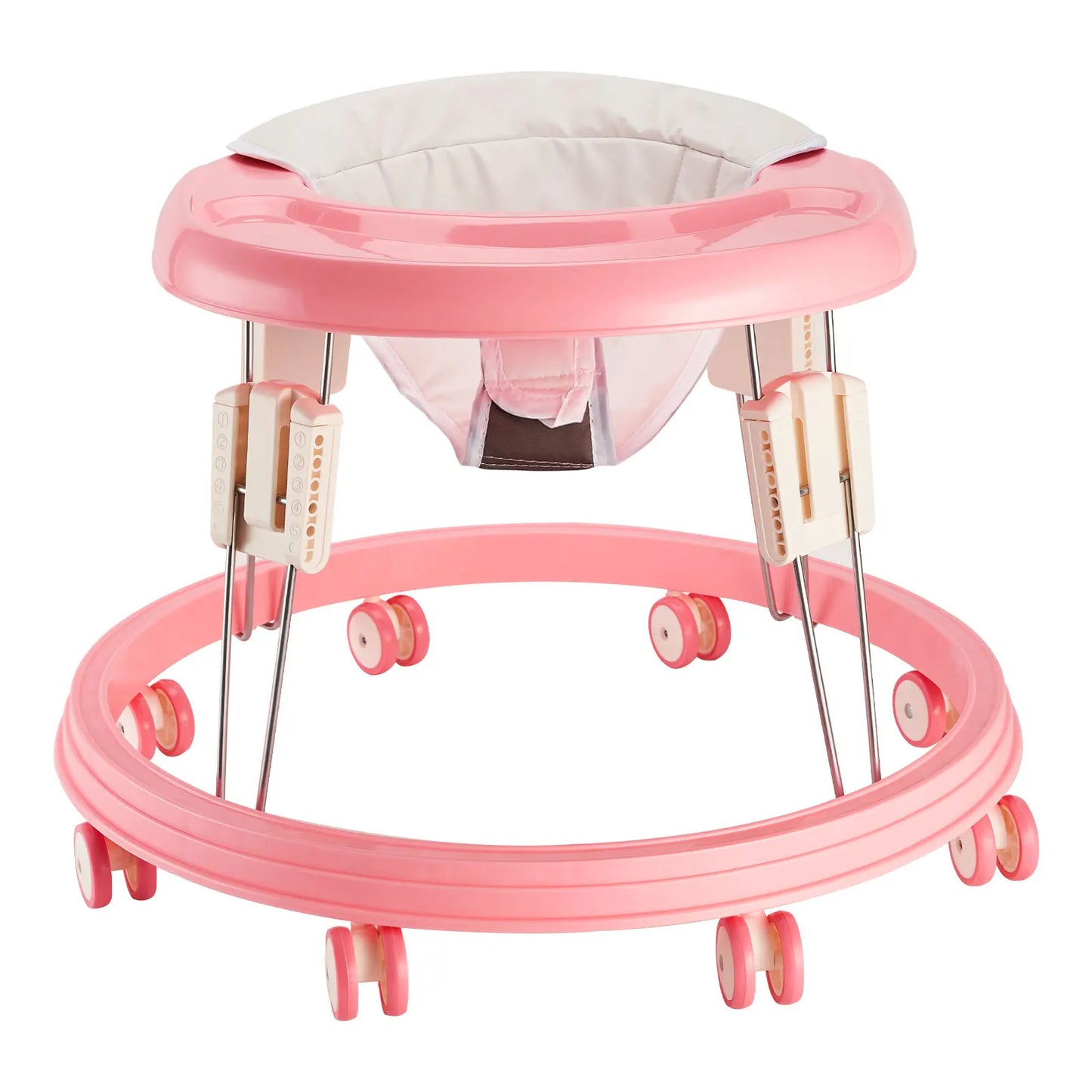 Baby Walker, Foldable Multi-Function Anti-Rollover Walker with Brake Design, 5 Level Height Adjustable