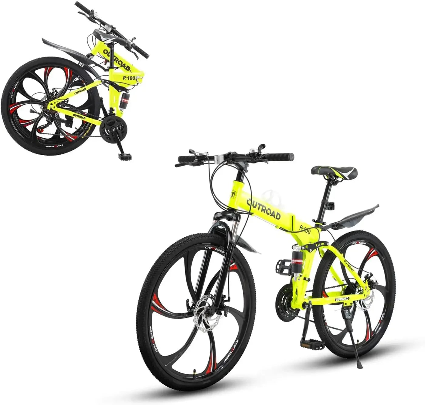 Mountain Bike, 21-Speed High Adult, 26-inch Durable Tires
