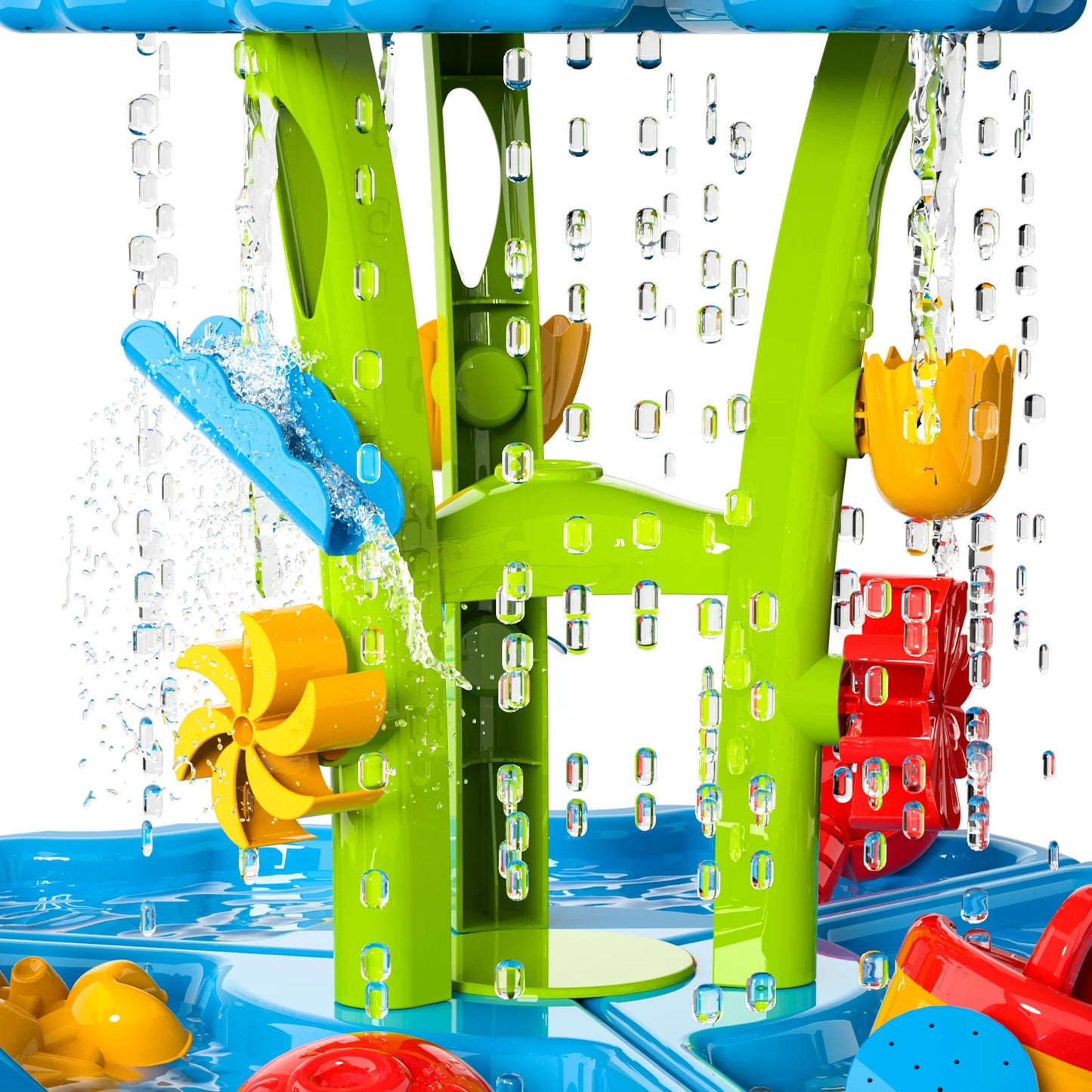 Kids Splash Sand & water table, Splash Tower, Water Table For Kids Beach 4 In1 Table