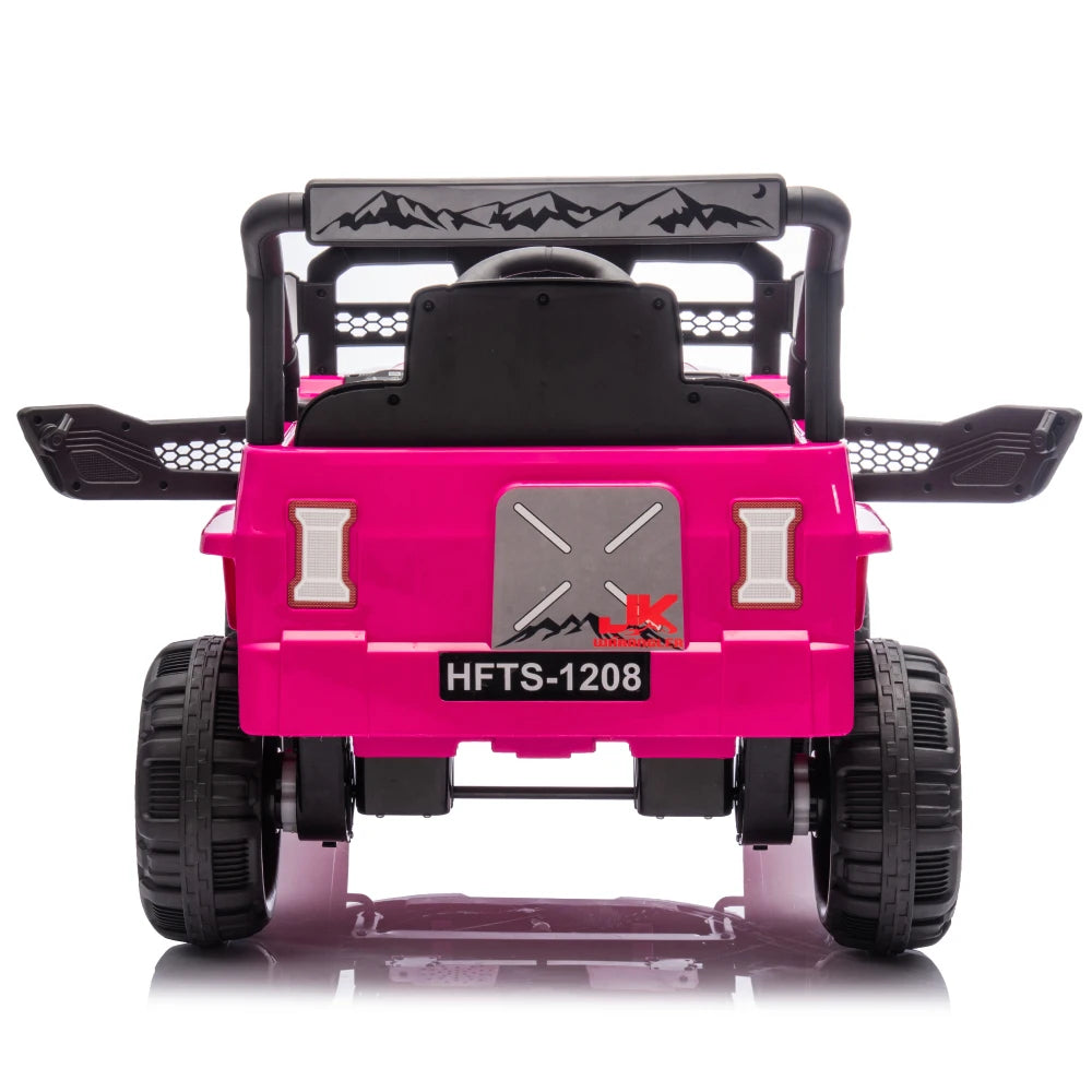 12V Kids Ride On Electric Truck Car W/Parents Control,2WD,Four-wheel suspension,Early education function,Adjustable volume