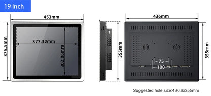 17 19 21.5 Inch industrial mini touch computer all-in-one pc with capacitive touch screen tablet panel pc.