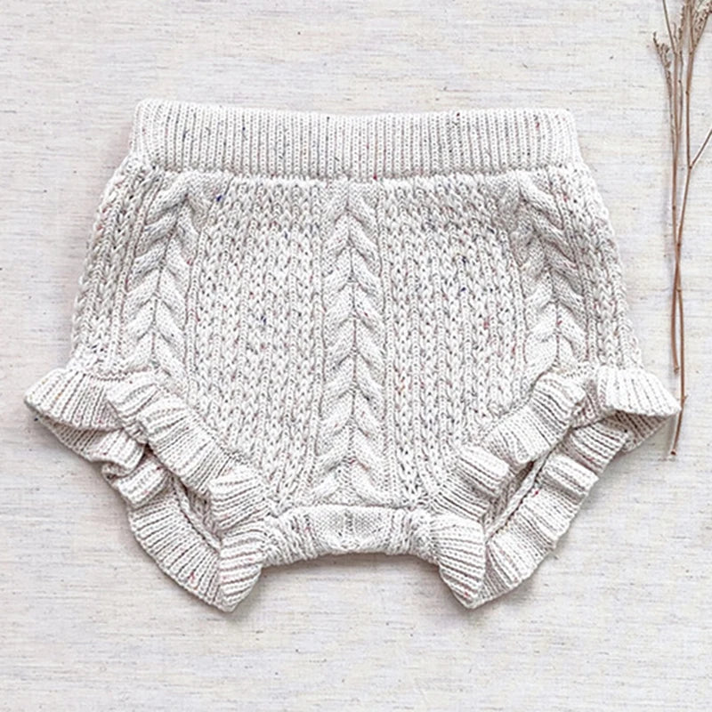 Kids Knitted Shorts Newborn Girls Tassels Shorts Cotton Knitting Design