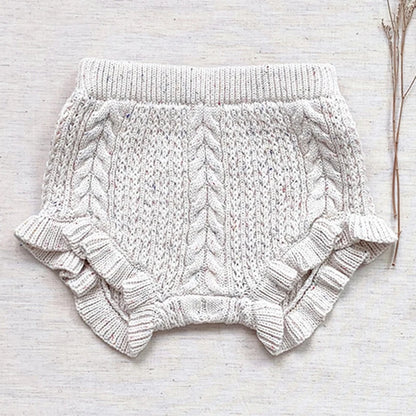 Kids Knitted Shorts Newborn Girls Tassels Shorts Cotton Knitting Design