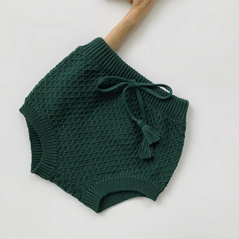 Kids Knitted Shorts Newborn Girls Tassels Shorts Cotton Knitting Design