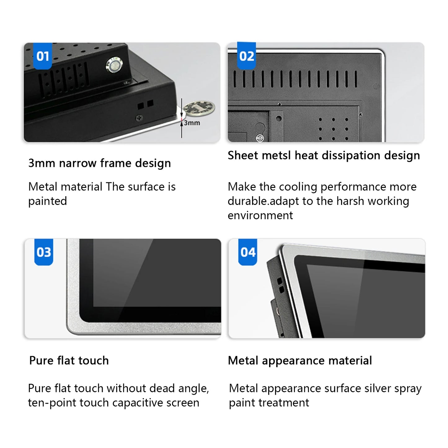 17 19 21.5 Inch industrial mini touch computer all-in-one pc with capacitive touch screen tablet panel pc.