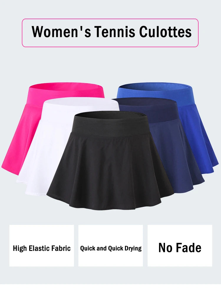 Tennis Skorts Fitness Short Skirt Quick drying Women Sports Tennis Skirt
