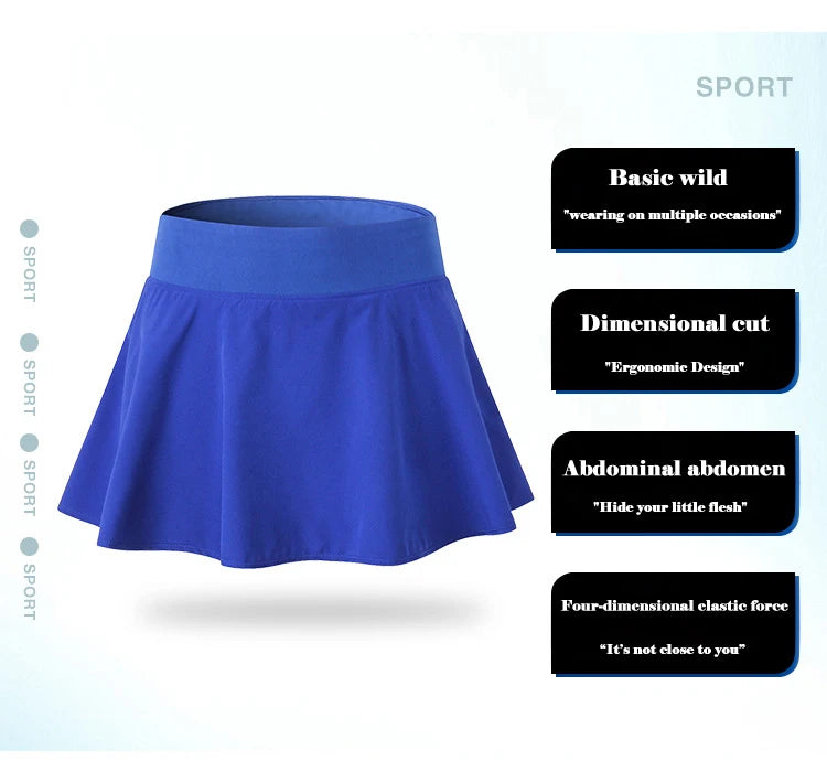 Tennis Skorts Fitness Short Skirt Quick drying Women Sports Tennis Skirt