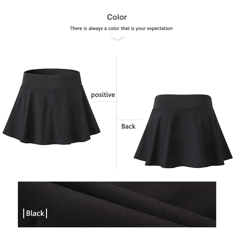 Tennis Skorts Fitness Short Skirt Quick drying Women Sports Tennis Skirt
