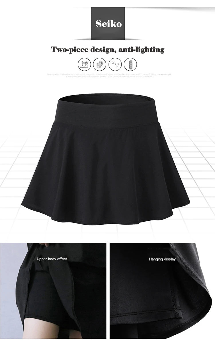 Tennis Skorts Fitness Short Skirt Quick drying Women Sports Tennis Skirt