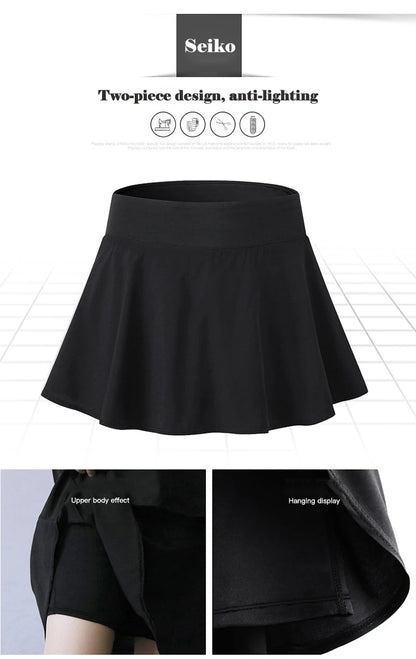 Tennis Skorts Fitness Short Skirt Quick drying Women Sports Tennis Skirt