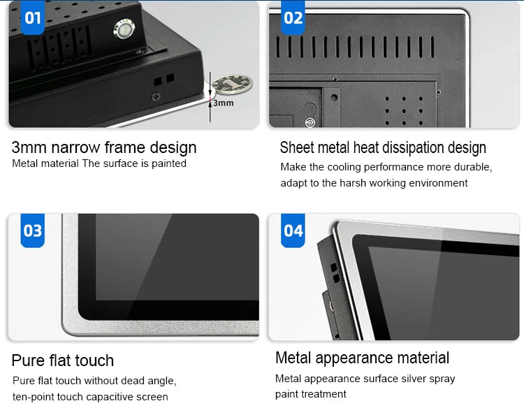 17 19 21.5 Inch industrial mini touch computer all-in-one pc with capacitive touch screen tablet panel pc.