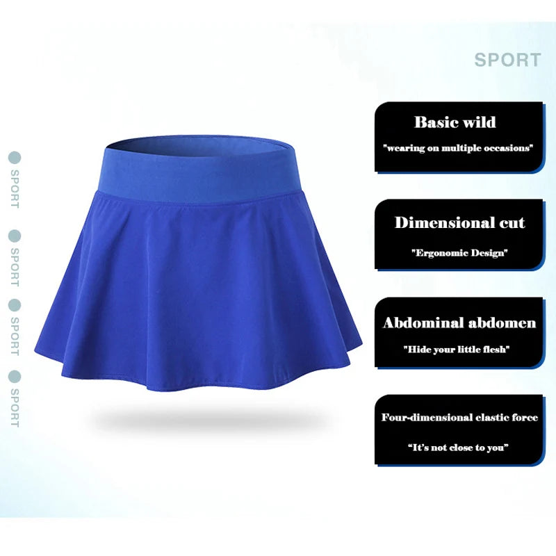 Tennis Skorts Fitness Short Skirt Quick drying Women Sports Tennis Skirt