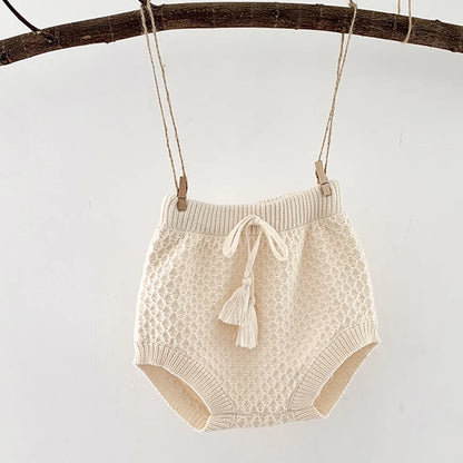 Kids Knitted Shorts Newborn Girls Tassels Shorts Cotton Knitting Design