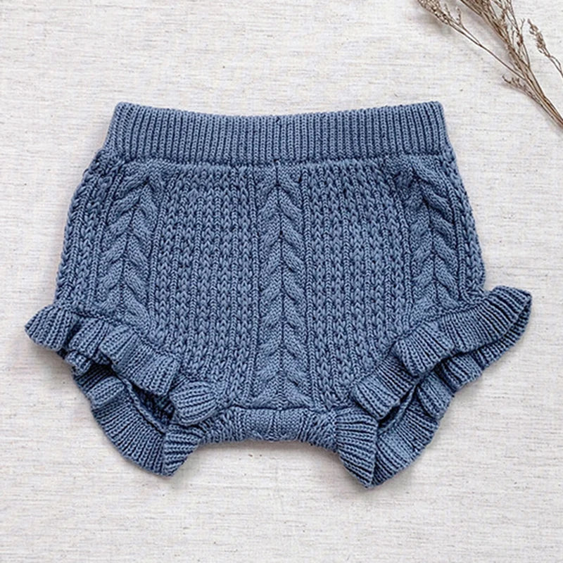 Kids Knitted Shorts Newborn Girls Tassels Shorts Cotton Knitting Design