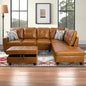 Sectional Couch for Living Room Furniture Set, and Chaise with Storage Ottoman and 3 Pillows