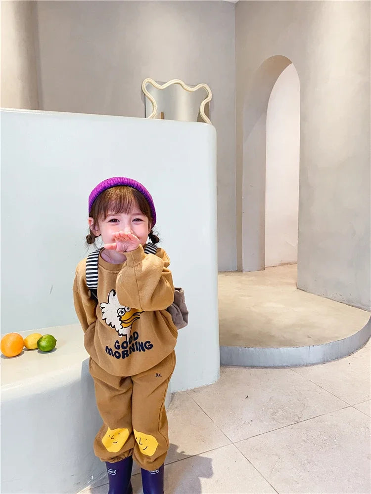 Children's Spring Autumn Hoodie Cartoon Print Unisex Sweatshirts