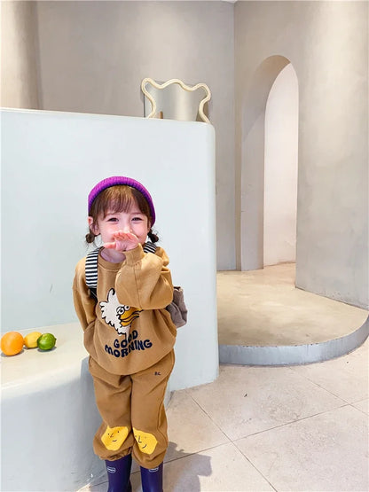 Children's Spring Autumn Hoodie Cartoon Print Unisex Sweatshirts