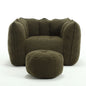 Soft Bean Bag Chair for living room and bedroom, comfortable Square Lazy Sofa with Footstool