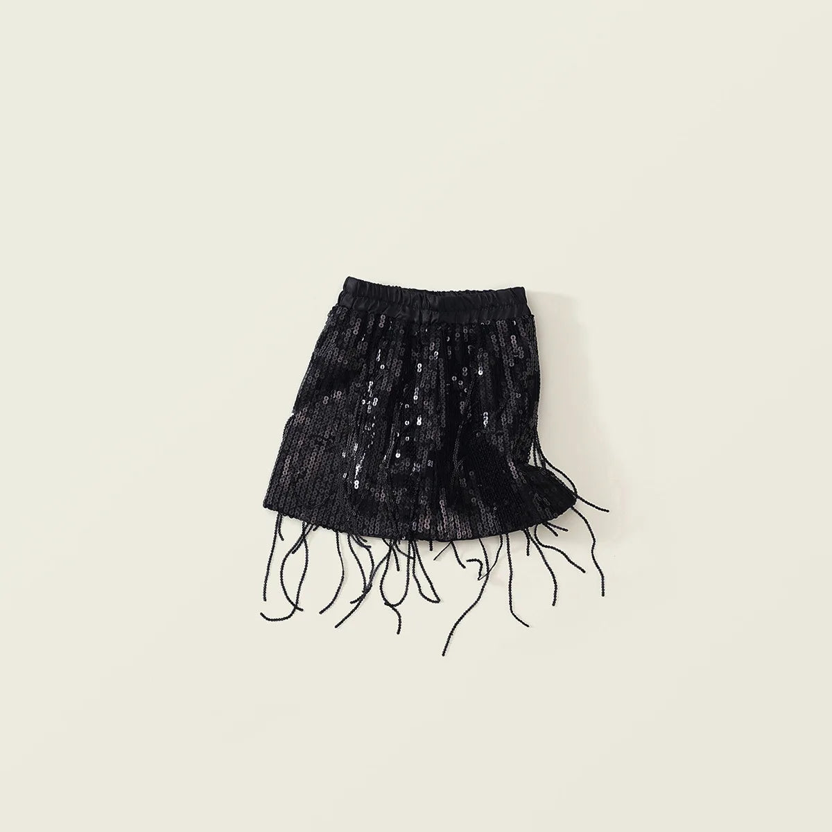 Girls' Tassel Sequined Half Skirt  New Children's Light Luxury Fashionable A-line Skirt