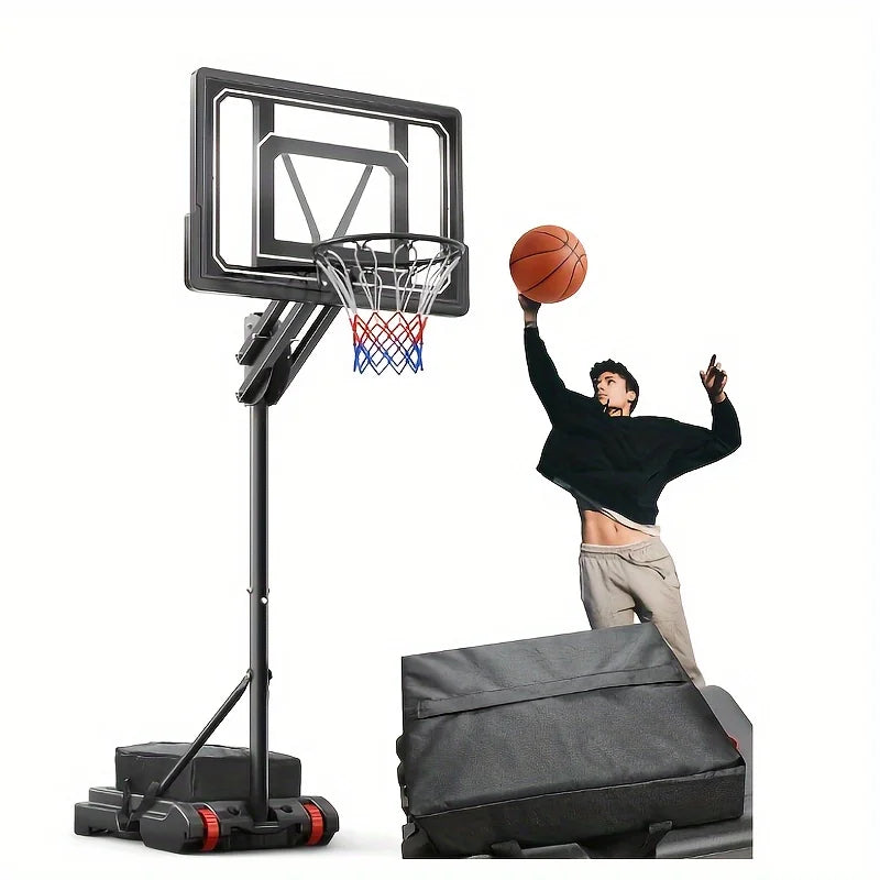 1 Basketball Hoop Outdoor 5.5-9.5 Feet Adjustable Height