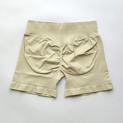 Shorts Seamless Gym Shorts Women, Fitness Sports Low Ribbed Band Workout Shorts