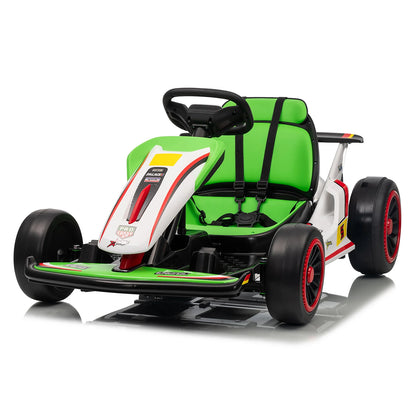 Electric Go Kart, Drift Cart for 6+ Kids Gifts, Kids Go Kart with Safety Belt