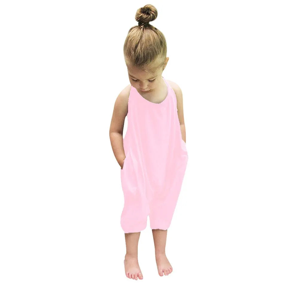 Toddler Jumpsuit Baby Clothes Girls Children Fashion Overalls Pants 1-8 Years