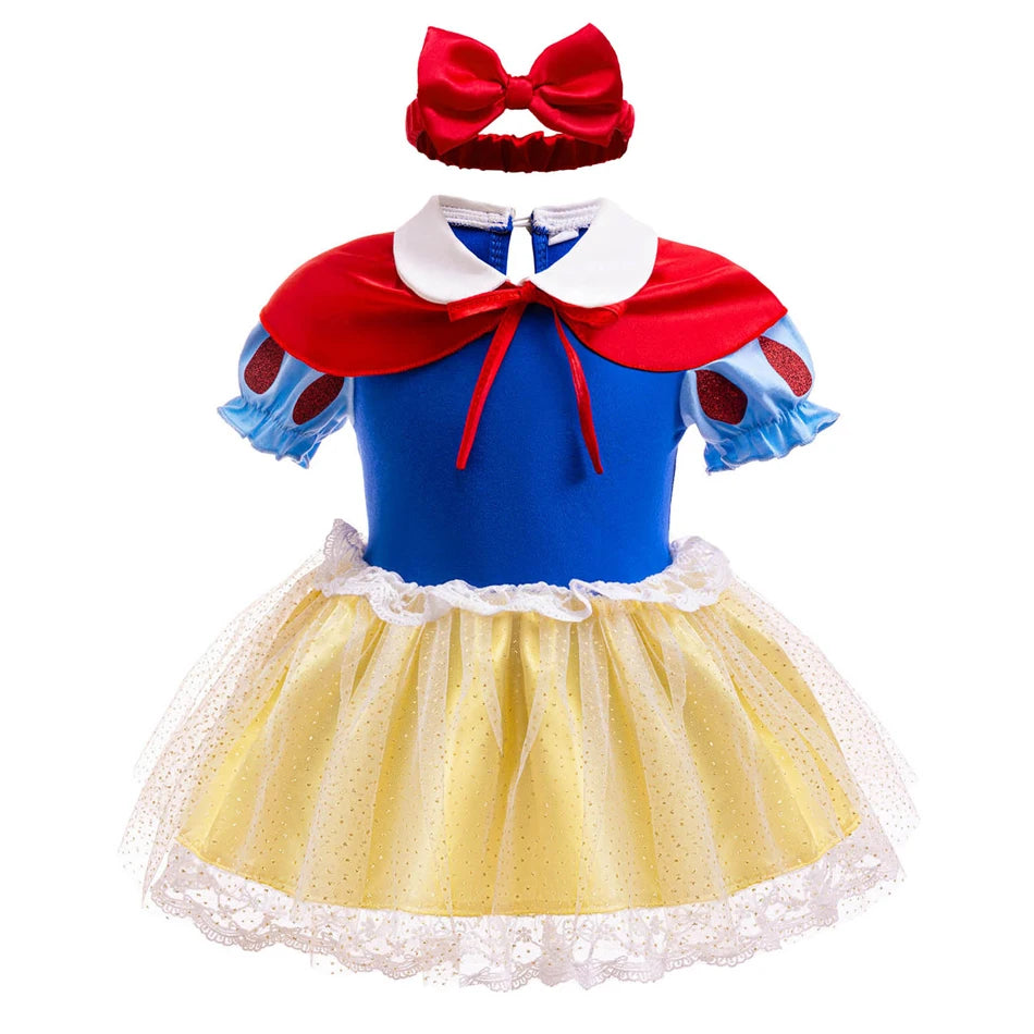 Baby Princess Romper for Girls with Headband 6M 12M Costume