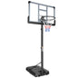 Portable Basketball Hoop Backboard System Stand6.6ft-10ft with 44 Inch Wheels for whole family