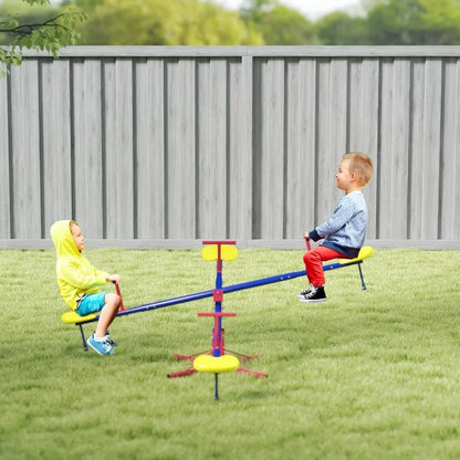 Kids Seesaw Swivel Teeter Totter with 360° Spinning, 4 Seater Seesaw for Outdoor Playground Ages 3-8