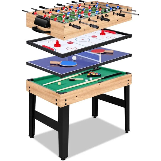 12-in-1 Game Table for Home - Foosball Table, Air Hockey Table, Pool Table & More!  Family fun