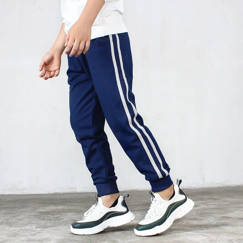 Boys Pants Cotton Atletic Boy's Joggers Sweatpants Pocket Children Long Trousers Casual Kids Sports Pants Teenager Boys Clothes