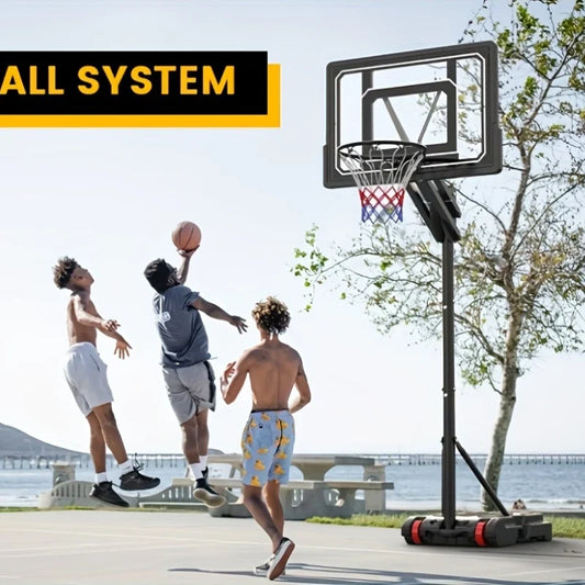 1 Basketball Hoop Outdoor 5.5-9.5 Feet Adjustable Height