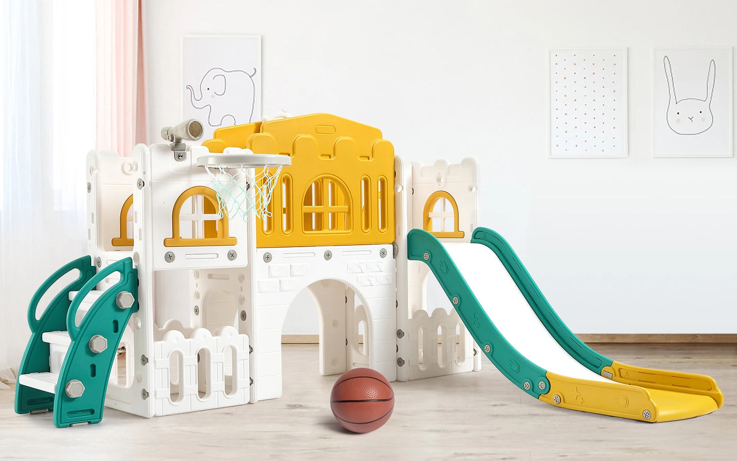 8 In 1 Toddler Slide Indoor or outdoor Playground set,  for kids ages 1-3