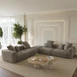 Oversized Modular Sectional Sofa with Ottomans, 5 Seater Corduroy V Shaped Reversible Corner Couch