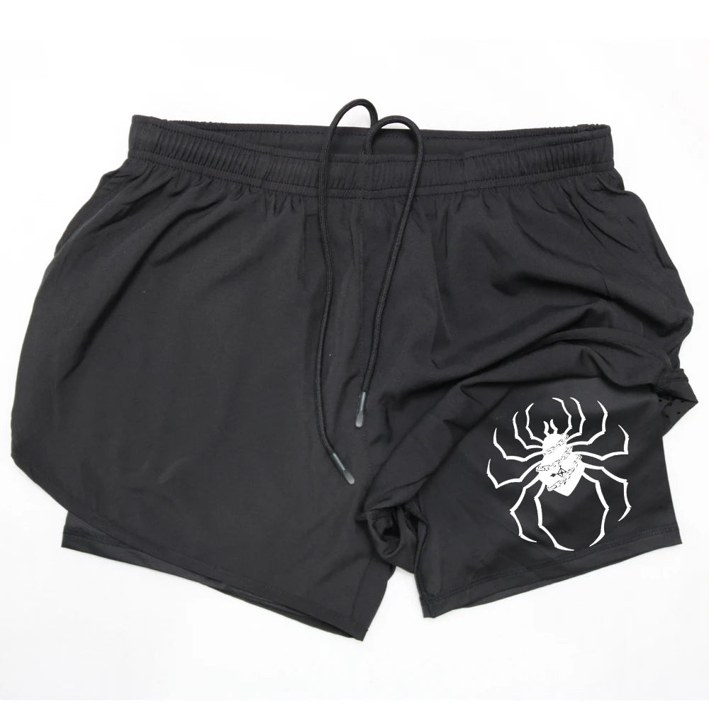 2 in 1 Men's Gym Shorts Fitness Quick Dry Sports Performance running shorts