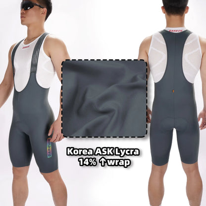 Cycling Bib Shorts Seamless, ELASTIC-INTERFACE Pad Cycling Shorts, Leg Gripper Men's Shorts