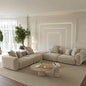 Oversized Modular Sectional Sofa with Ottomans, 5 Seater Corduroy V Shaped Reversible Corner Couch