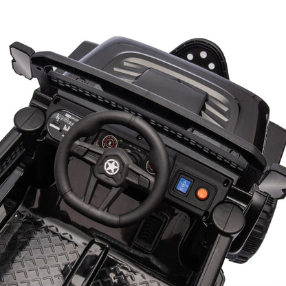 12V Kids Ride On Electric Truck Car W/Parents Control,2WD,Four-wheel suspension,Early education function,Adjustable volume