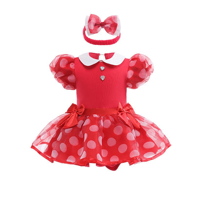 Baby Princess Romper for Girls with Headband 6M 12M Costume