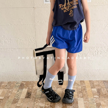 Children Shorts Girls Striped Shorts  Cotton Boys Casual Pants