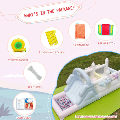 Inflatable Water Sildes, Ball Pool, Jungle Gym Water Play Equipment With Air Blower