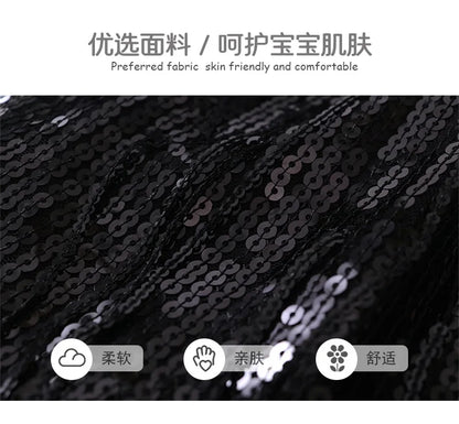 Girls' Tassel Sequined Half Skirt  New Children's Light Luxury Fashionable A-line Skirt