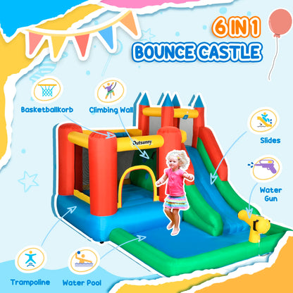 130" X 96.5" X 84.75" Inflated Castle for Climbing, Bouncing, & Sliding